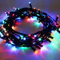Instalatie Craciun, 20 m, 200 Led-uri ,Liniara, Multicolor, 8 jocuri de lumini, Transformator cu telecomanda, Interconectabila, Prelungitor 3 m inclus, Fir Verde, Vafy