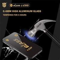 Folie Sticla Securizata pentru iPhone 16 Pro, Vafy, Folie compatibila cu Apple iPhone 16 Pro, Sticla ESD, Super HD Glass, Anti-static, Margini Negre, Transparent