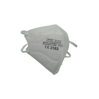Set 10 bucati Masca de protectie faciala pentru copii, Flippy®️, de unica folosinta, FFP2 CE 2163, 5 straturi, nesterila, ambalaj individual, Copii, Alb