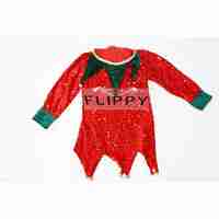 Costum Craciun, Flippy, Spiridus, rosu, 10 - 13 ani, catifea