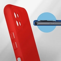 Husa protectie Vafy pentru Samsung A22 5G Liquid Silicone Rosu