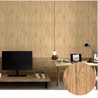 Set 10 Placi Tapet 3D, Vafy, 70 x 70 cm, Grosime 3 mm, din Rasina, Tip Placi de Lemn, Suprafata Acoperita 4.9 mp, Maro Deschis