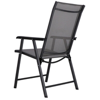 Scaun de gradina metalic, pliabil, 95x57x66cm, maxim 150kg, gri