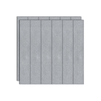 Set 10 Placi Tapet 3D, Vafy, 70 x 70 cm, Grosime 3 mm, din Rasina, Tip Placi de Lemn, Suprafata Acoperita 4.9 mp, Gri