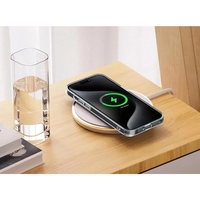 Husa Telefon, Vafy, Compatibila Apple iPhone 17 Pro Max, MagSafe, Antisoc, din Silicon + TPU, Transparent