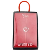 Bratara Argint 925 pentru Dama, Jolie, Model Trifoi in Contur, Martisor Bratara de 1 Martie, Pandativ Argintiu cu Snur Rosu