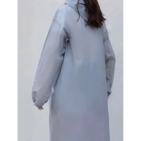 Pelerina de Ploaie, Flippy, pentru Adulti 150-180 cm, din EVA, Impermeabila, Rezistenta la Vant, Inchidere cu Capse, 140 g, Gri
