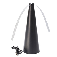 Ventilator Exterior, Vafy, Repelent pentru Muste/Tantari, Cablu USB, Slot Baterii, 9 x 9 x 20 cm, Negru