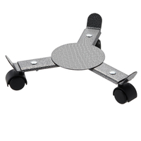 Suport ghiveci cu roti pentru plante, diametru reglabil 22-30 cm, inaltime 7 cm, negru