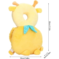 Perna tip Rucsac pentru Protectia Capului, Vafy, Tetiera tip Girafa, pentru Bebelusi, 33x6x19 cm, 180 g, Galben