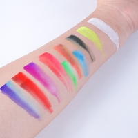 Paleta de Vopsea pentru Fata si Corp, Flippy, 12 Culori, Vopsea pe Baza de Ulei, 5.7 x 16 x 1 cm, Multicolor