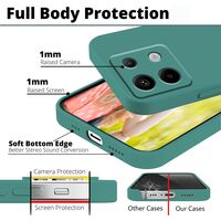 Husa de Protectie, Vafy, pentru Xiaomi Redmi Note 13 5G, Liquid Silicone, cu Microfibra pe Interior, Protectie Antisoc, Compatibil Incarcare Wireless, Verde