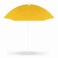 Umbrela de plaja pliabila cu protectie UV si inaltime reglabila, diametru 150 cm, galben