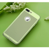 Husa de Protectie, Flippy, pentru Apple iPhone 7 Plus, Full Cover 360 Air cu Gauri si Folie de Protectie, Plastic, Verde