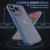 Husa de protectie pentru Apple iPhone 14 Pro, Vafy, Bracket series cu suport si protectie pentru camera, Albastru