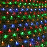 Instalatie Craciun, Tip Plasa, 4.5 m x 1.5 m, 360 LED-uri, Multicolor, 8 jocuri de lumini, Transformator cu telecomanda, Interconectabila, Prelungitor 3 m inclus, Fir transparent, Vafy