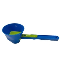Lingura pentru Proteine, Vafy, Lingura cu Palnie Culisanta, Lingura Dozator pentru Lapte Praf si Suplimente, 12.5 cm, Albastru