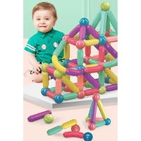 Set 25 de Piese Magnetice de Constructie, Flippy, Puzzle, Forme, 3 Ani, ABS, Magnet, 16x6x14 cm, Multicolor