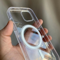 Husa MagSafe Silicone Acryl pentru iPhone 14 Pro, Vafy, ambalaj Blister Transparenta