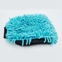 Pachet prosop albastru microfibra ultra absorbant AMOS fluffy 1000 GSM 60*80cm + manusa albastra CADOU