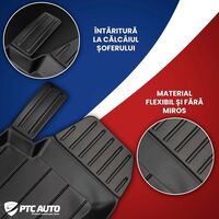 Covorase auto tip tavita 3D SKODA FABIA II, fabricatie 2007-2014