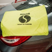Pachet prosop verde-neon microfibra ultra absorbant AMOS fluffy 1000 GSM 60*80cm + manusa verde-neon CADOU