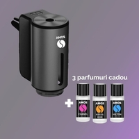 Amos Mini: difuzor negru + 3 parfumuri