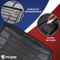 Covor auto portbagaj Frogum pentru Mini Cooper Countryman 5 2010, Cauciuc, Negru