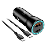 INCARCATOR AUTO BLUE STAR 3A 30W 1XTIP C 1XUSB QC3.0 PD AFC PPS CABLU TIP C TIP C 1M