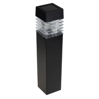 Lampă solară LED cu țeapă decorativă pentru grădină, plastic negru, lumina rece