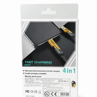 Cablu de încărcare rapidă Hongyu Flat Wire, USB-A la Lightning, 65W / 27W, 1 m, negru cu galben