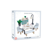 Mobilier casuta papusi, Le Toy Van, dining room, 18 piese, din lemn