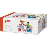 Set figurine din Lemn Flexibile pentru Căsuță-Goki Camping în Familie