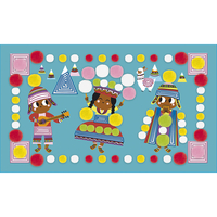 Joc creativ pentru decorat, Janod, Lama Pom Poms, 3 cartonase