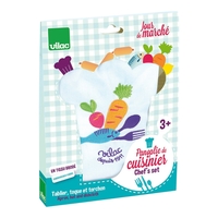 Set de bucătar pentru copii din material brodat Vilac Jour de Marché Chef's Set