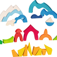 Puzzle din lemn Goki Evolution Landscape - Little Polar Bear
