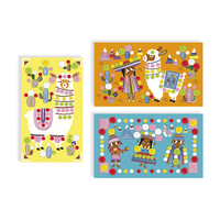 Joc creativ pentru decorat, Janod, Lama Pom Poms, 3 cartonase