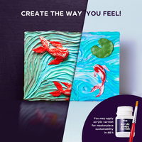 Set Creativ Tablou 3D OKTO Sensory Art - Crapi Koi, 30 x 40 cm