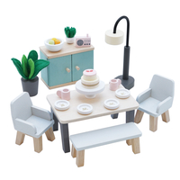 Mobilier casuta papusi, Le Toy Van, dining room, 18 piese, din lemn