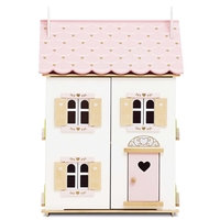 Casuta de papusi, Le Toy Van, Rose Hart, din lemn, 65,5 cm