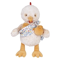 Jucarie de plus Kaloo, Cocosul Paul cu pui in marsupiu din muselina, colectia Linoo, 33 cm, 0 luni+