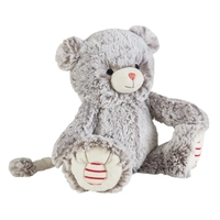 Jucarie de plus muzicala Kaloo K223004, Ursuletul Maé Prestige Grey cu melodie linistitoare, 31 cm, 0 luni+