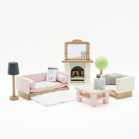 Mobilier pentru casuta, Le Toy Van, set camera de zi, 19 piese