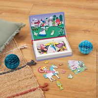 Joc educativ magnetic, Janod, Magneti'book Printese, 62 piese, 3 ani+