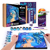 Set pictură 3D cu argilă ușoară OKTO Sensory Art - Manga Water (29 x 29 cm)