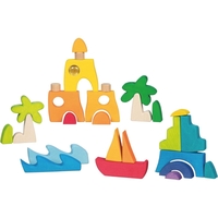 Puzzle din lemn Goki Evolution - Luminile mării, 32 piese