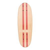Skateboard din lemn pentru copii Banwood, model Mini Cruiser Retro, cu roti moi si rulmenti ABEC-7, Rosu, 3 ani+