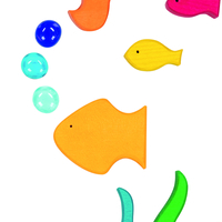 Puzzle din lemn Goki Evolution - Luminile mării, 32 piese