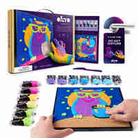 Set de pictură senzorială 3D cu argilă ușoară Okto Sensory Art - Bufnița (Owl), 29 x 29 cm