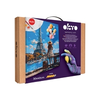 Set de pictură și modelare 3D cu argilă ușoară Okto 30x40 cm - Greetings from Paris